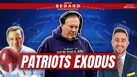 .@betonline_ag Podcast & Video: Bedard Patriots Pod - The Exodus ... Can Belichick really pull this off? taken at BSJ Headquarters (Patriots)